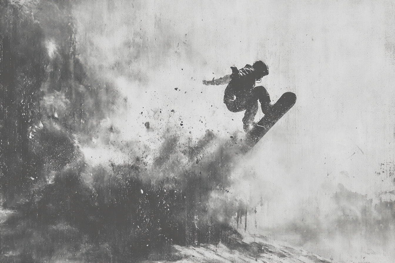 Athlete silhouette in atmospheric studio lighting